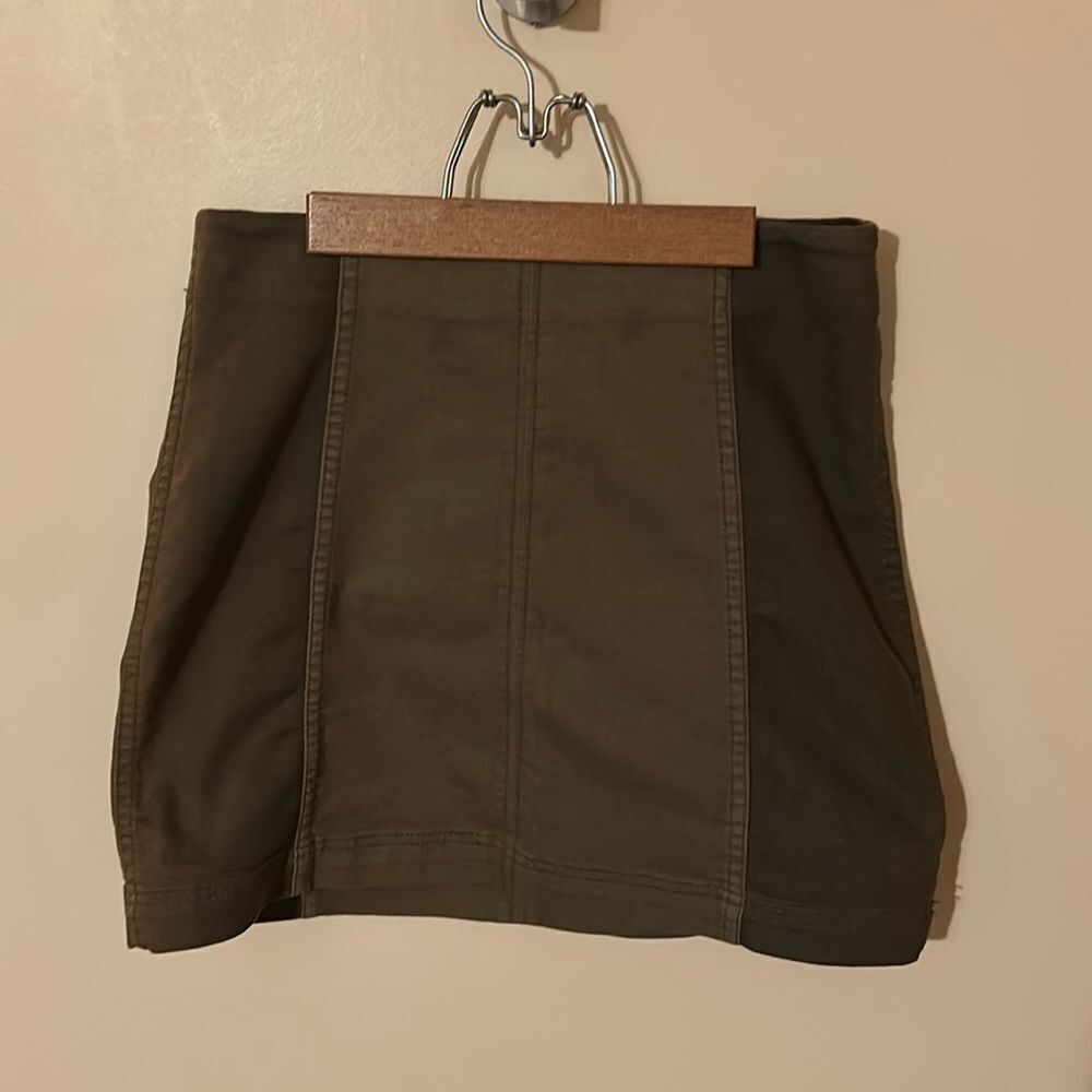 Free people green army skirt